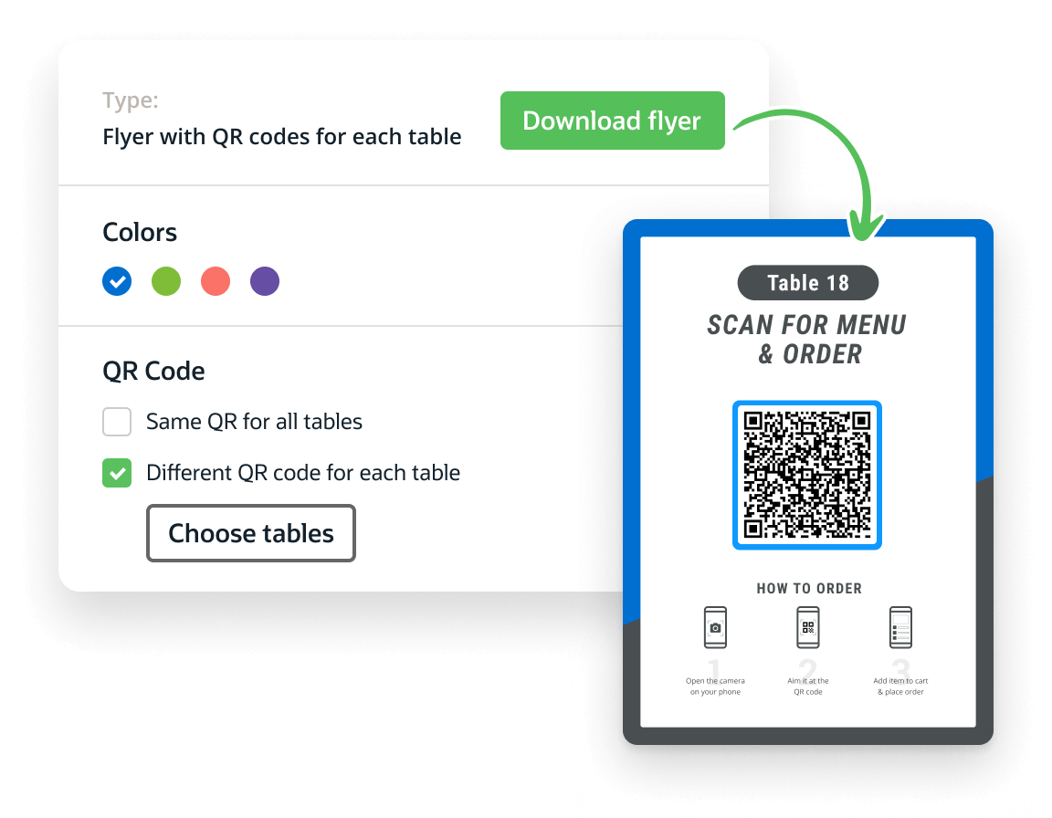 Menú de códigos QR para restaurantes