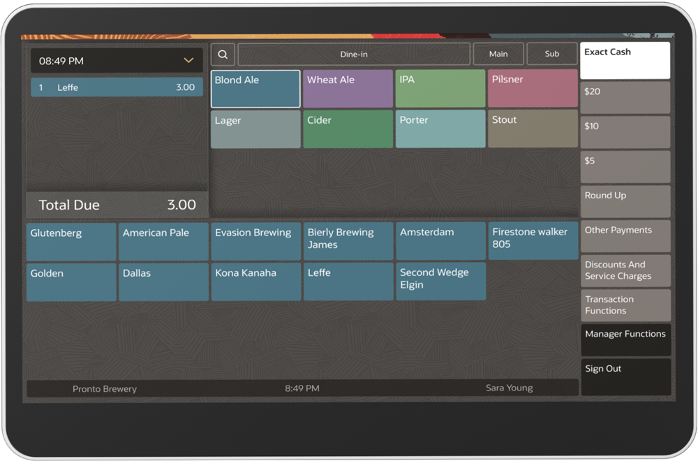 brewery POS system