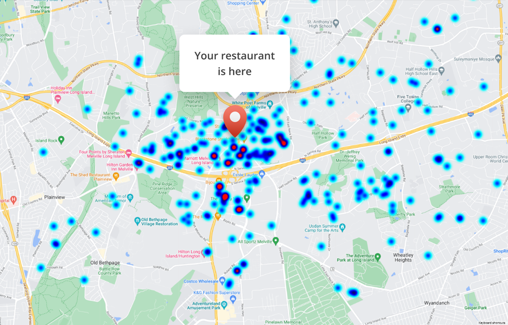 delivery heatmaps data to improve online orders