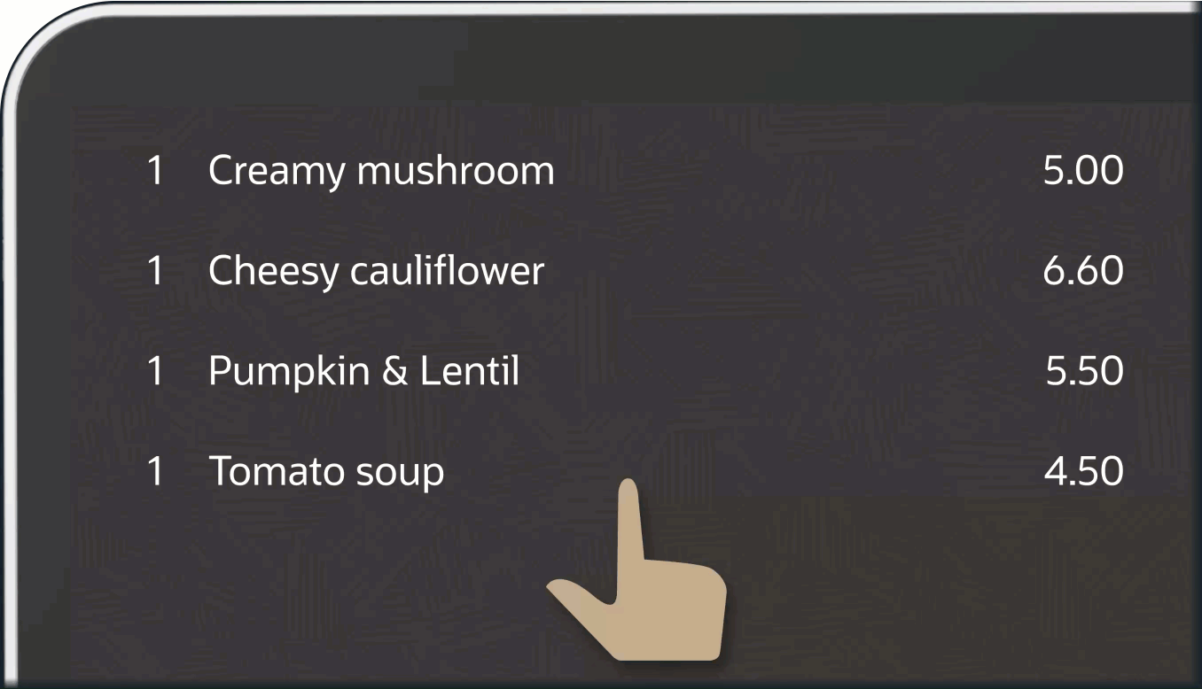 gestures soup pos click