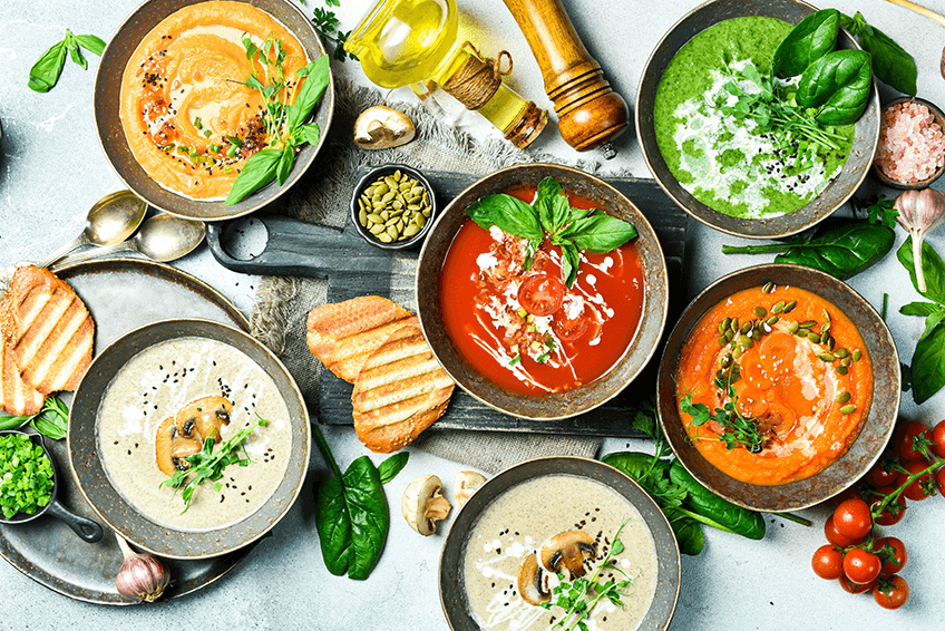 Soup business menu