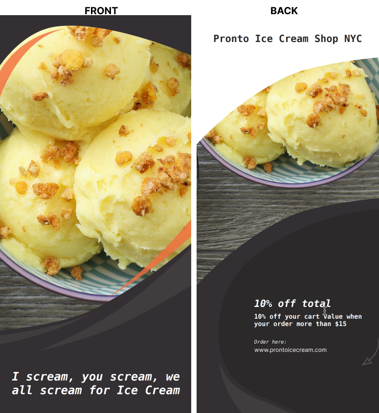 ice cream shop flyer
